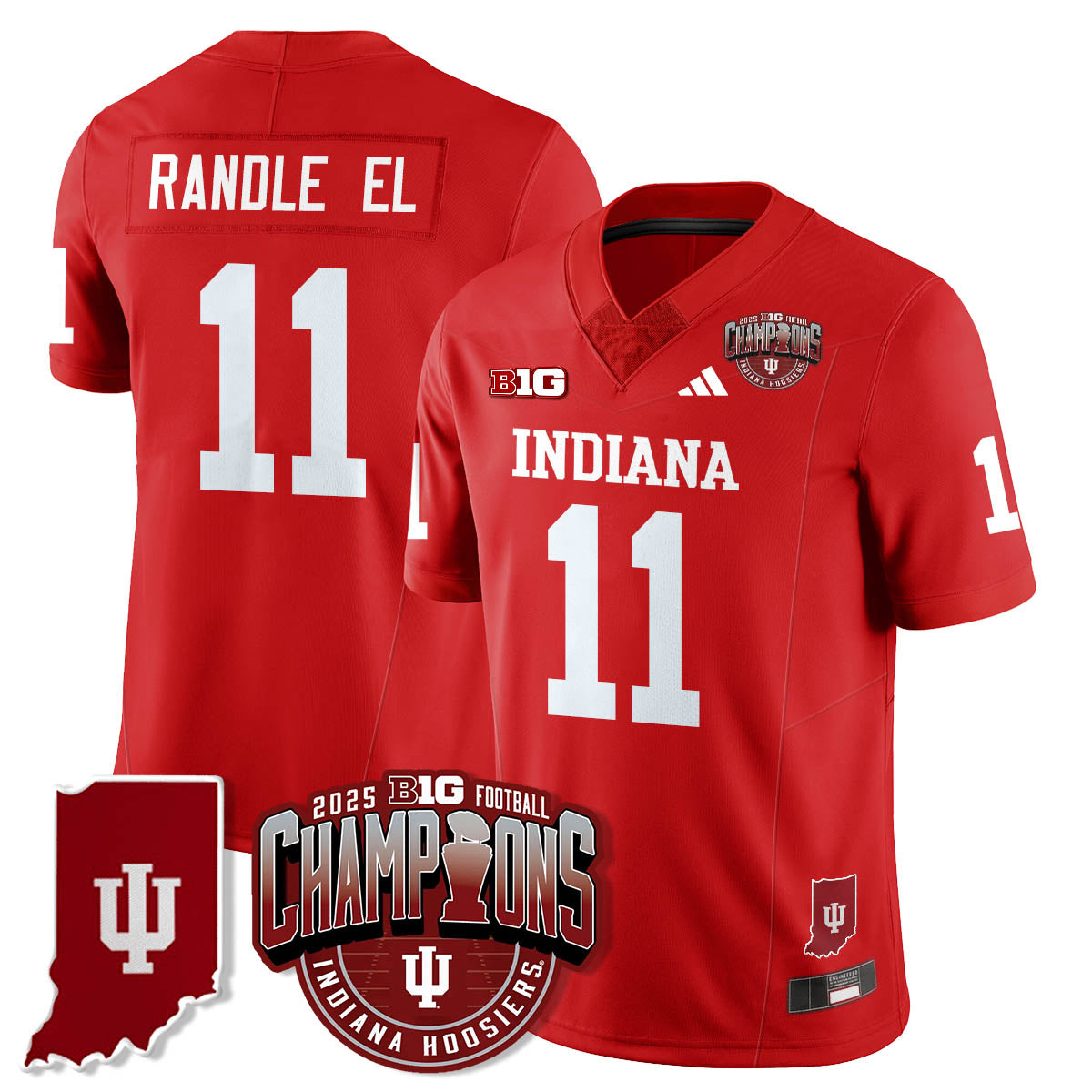 Indiana Hoosiers Vapor Limited Football Jersey - Big 10 Champions - All Stitched