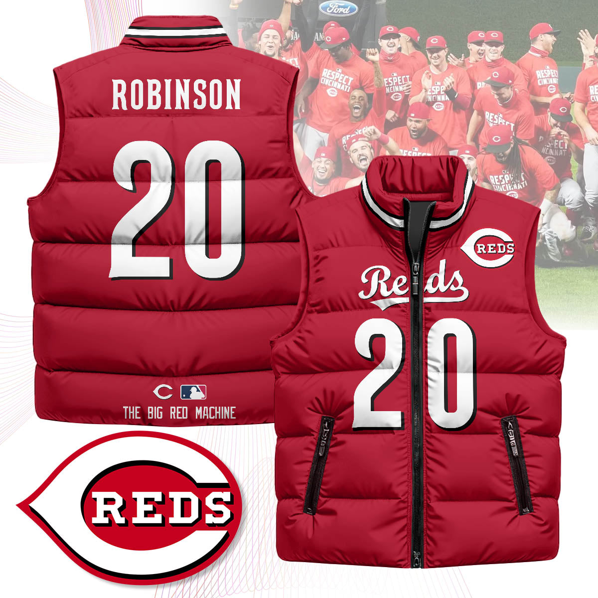 Cincinnati Reds Unisex Puffer Vest