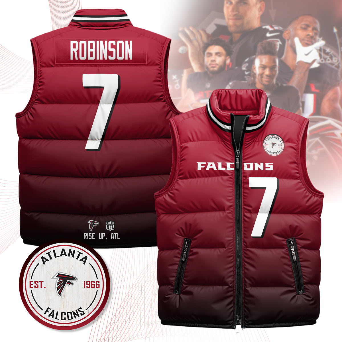 Atlanta Falcons Unisex Puffer Vest