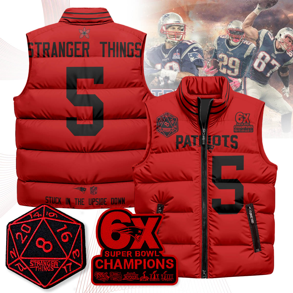 NE 'Stranger Things Edition' Unisex Puffer Vest