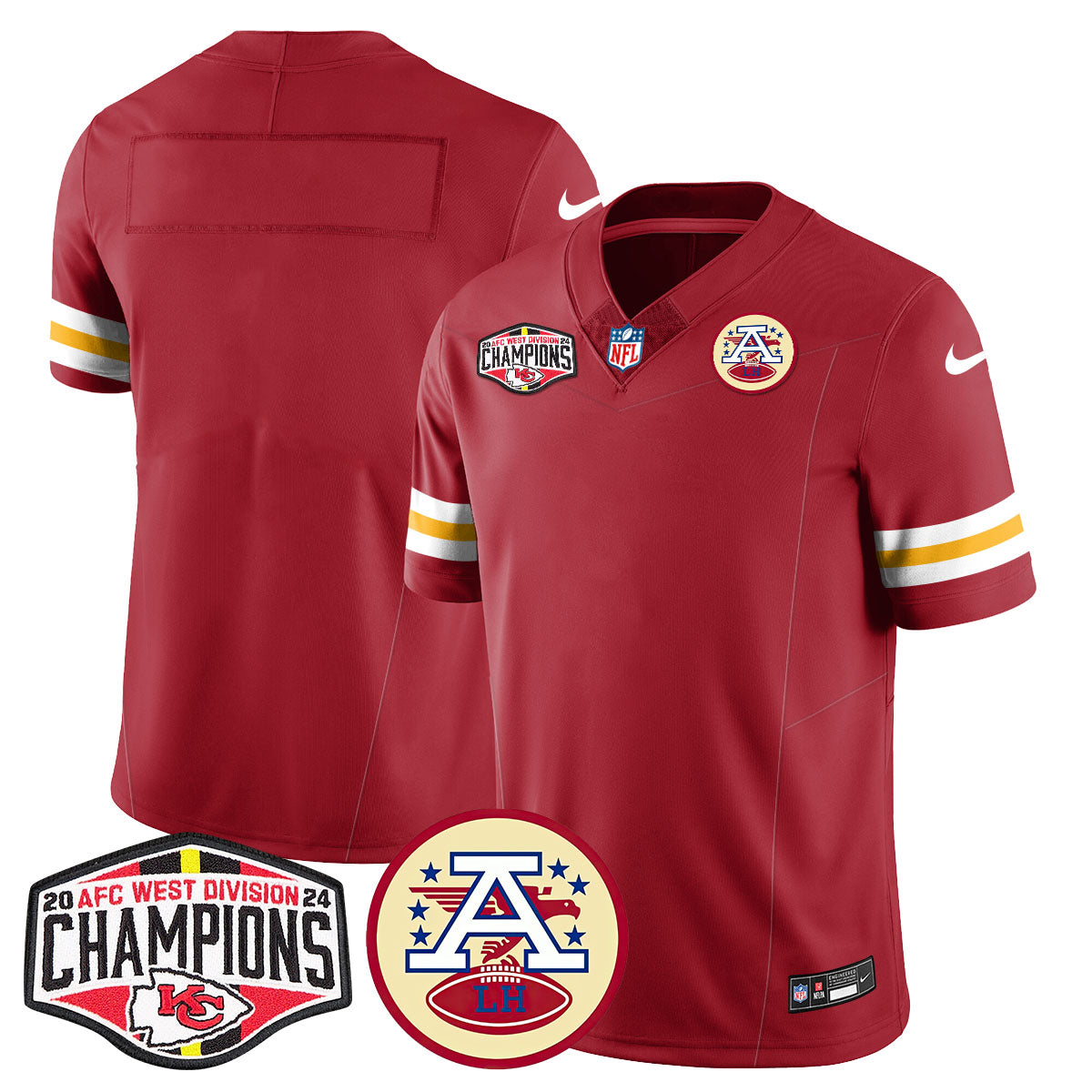 Chiefs 2024 AFC West Champions Jersey - All Stitched