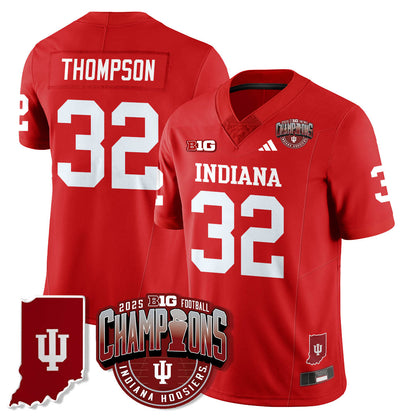 Indiana Hoosiers Vapor Limited Football Jersey - Big 10 Champions - All Stitched