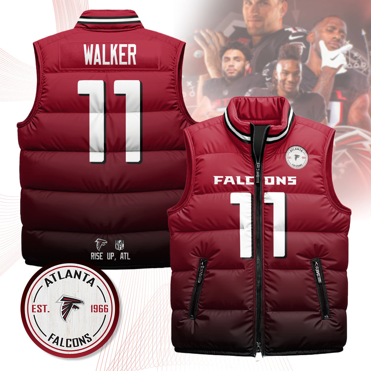 Atlanta Falcons Unisex Puffer Vest