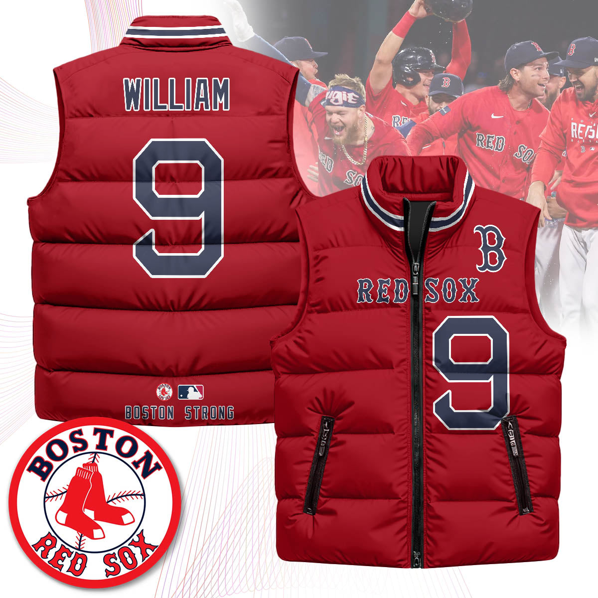 Boston Red Sox Unisex Puffer Vest