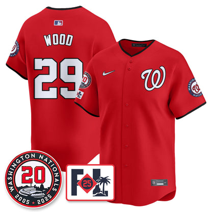 Washington Nationals Celebrate 20 Years Limited Jersey - All Stitched