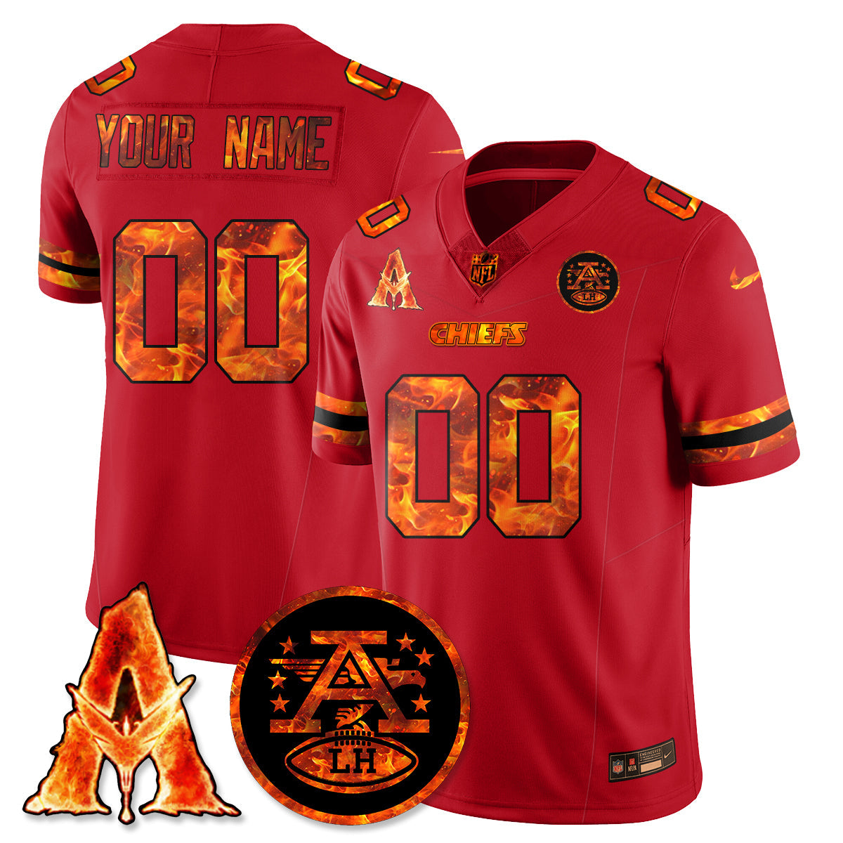 Custom KC x Avatar 3 Fire and Ash Jersey - Stitched