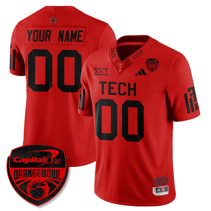 Custom TTU Stranger Things Vapor Limited Football Jersey - Orange Bowl - All Stitched