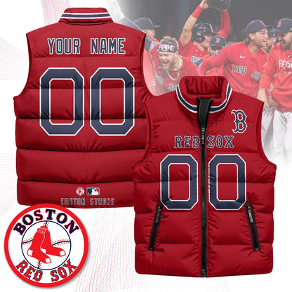 Personalized Boston Red Sox Unisex Puffer Vest