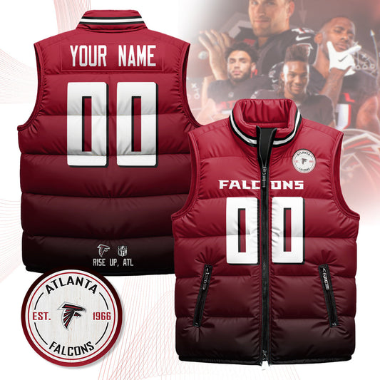 Personalized Atlanta Falcons Unisex Puffer Vest