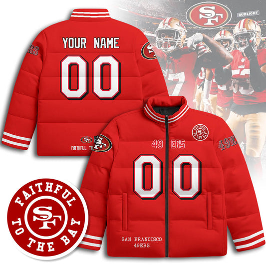 Personalized San Francisco 49ers Unisex Puffer Jacket