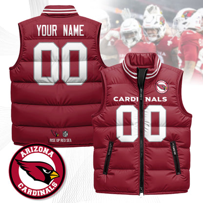 Personalized Arizona Cardinals Unisex Puffer Vest
