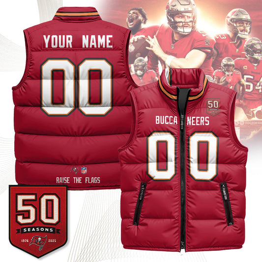 Personalized Tampa Bay Buccaneers Unisex Puffer Vest