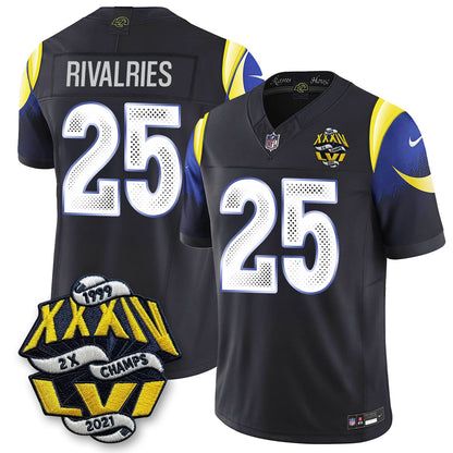LAR 2-Time Champions Patch Vapor Limited Jersey - All Stitched
