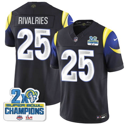 LAR 2-Time Champions Patch Vapor Limited Jersey - All Stitched