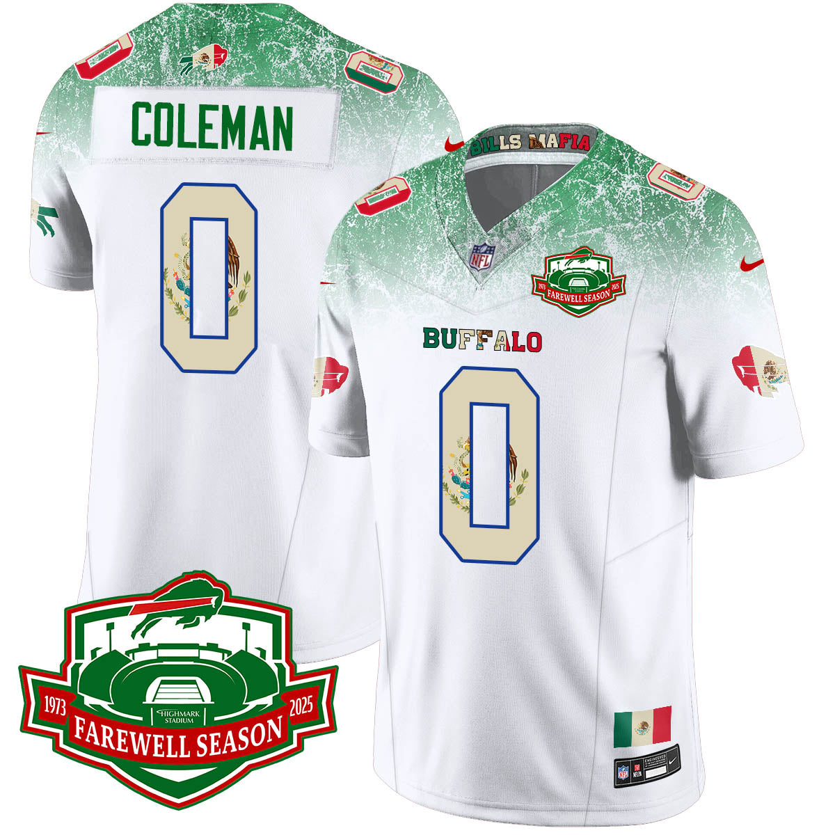 BUF Mexico Vapor Limited Jersey - All Stitched