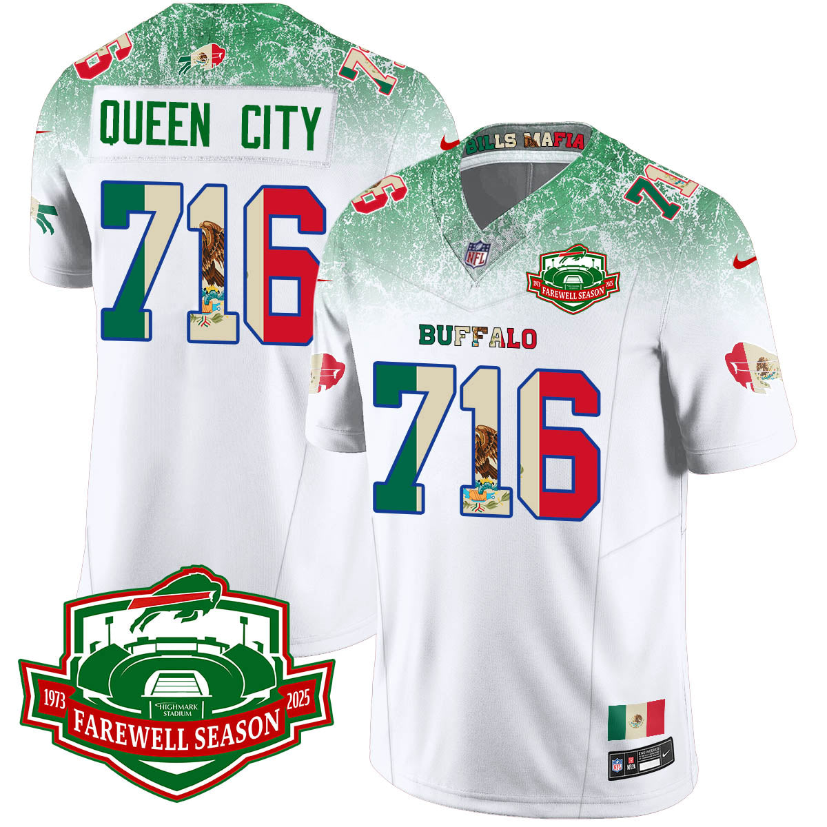 BUF Mexico Vapor Limited Jersey - All Stitched