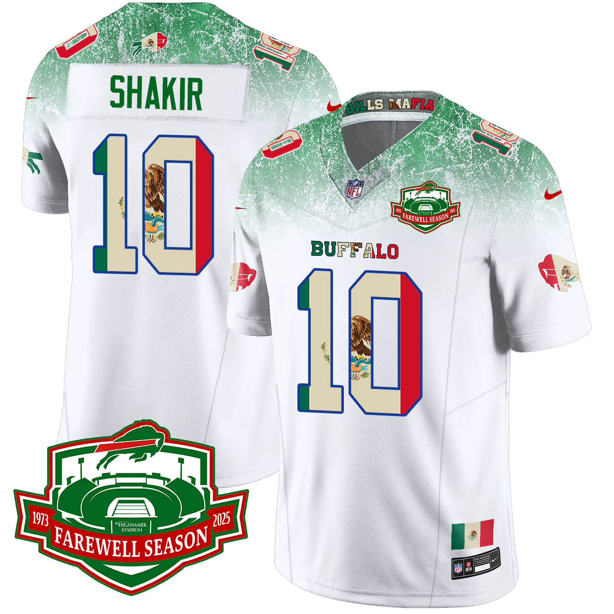 BUF Mexico Vapor Limited Jersey - All Stitched