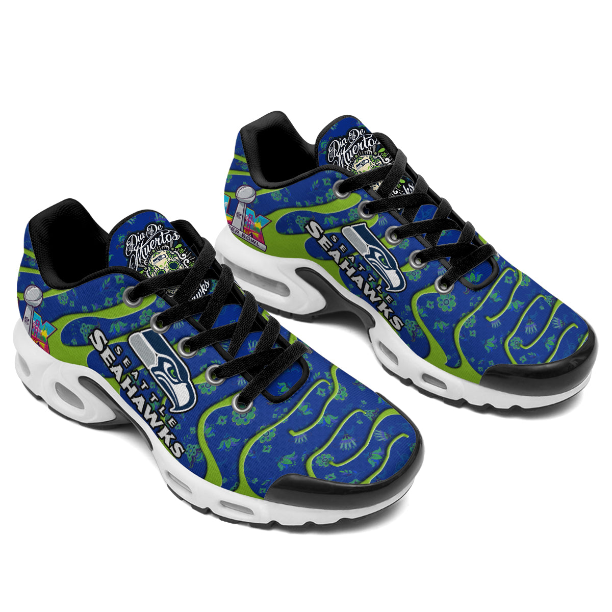Seattle Seahawks Día de los Muertos Edition Custom Sport Shoes
