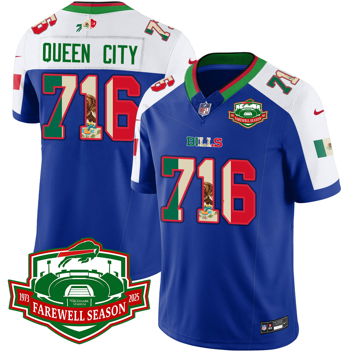 BUF Mexico Vapor Limited Jersey - All Stitched