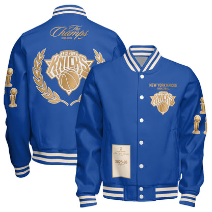 New York Knicks Champions 25/26 Limited Edition Varsity Jacket - Printed