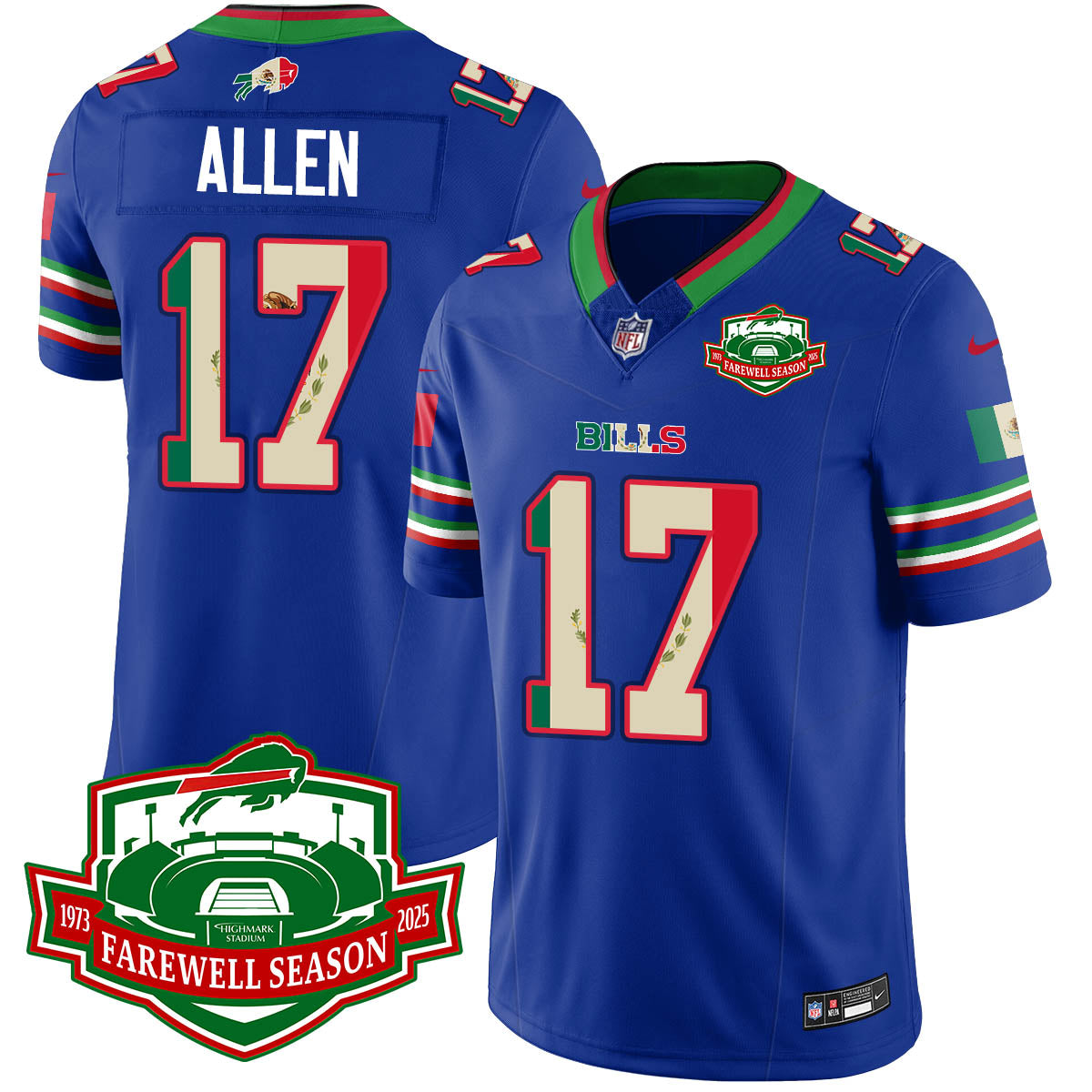 BUF Mexico Vapor Limited Jersey - All Stitched