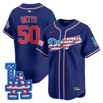 Los Angeles Dodgers 2025 Fourth of July Jersey - All Stitched