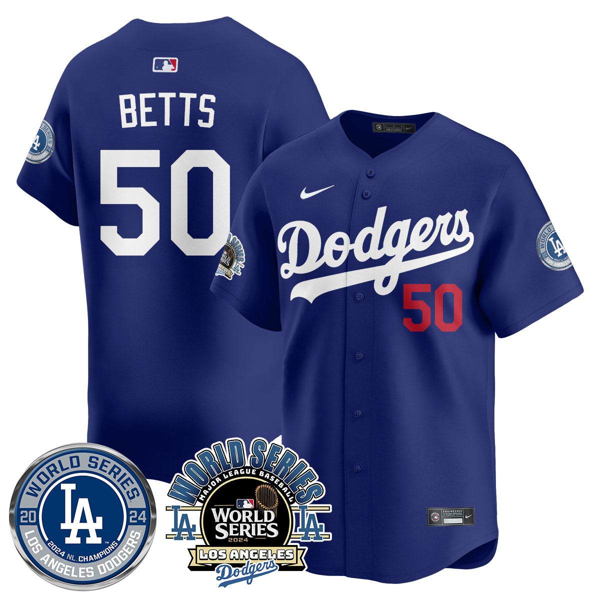 Los Angeles Dodgers World Series 2024 Jersey - All Stitched