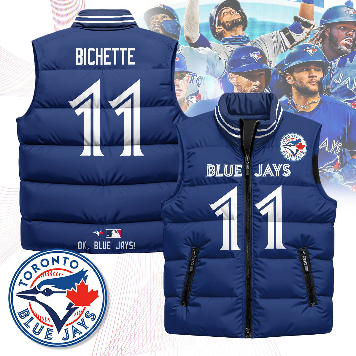 Toronto Blue Jays Unisex Puffer Vest