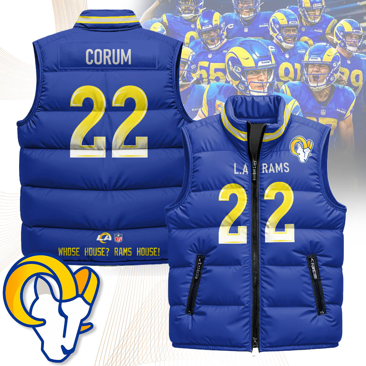 Los Angeles Rams Unisex Puffer Vest