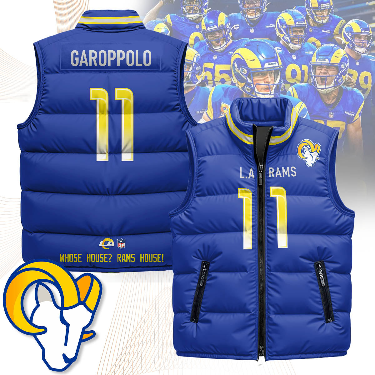 Los Angeles Rams Unisex Puffer Vest