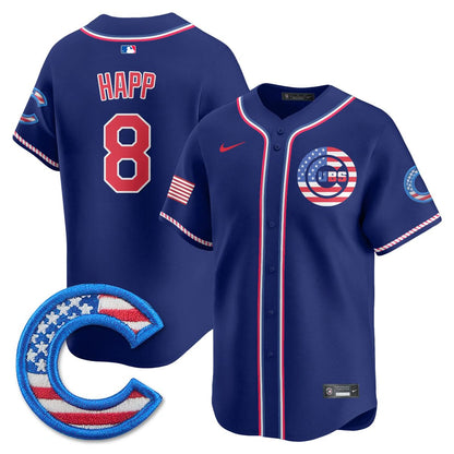 Chicago Cubs 2025 Fourth of July Jersey - All Stitched