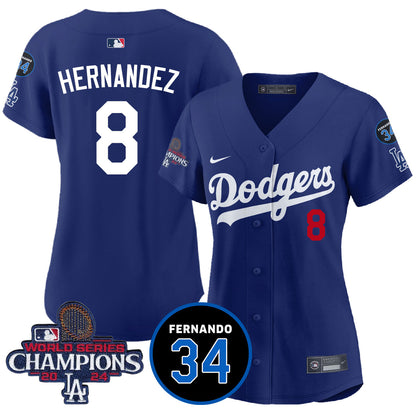 Women Dodgers - World Series Champions 2024 Jersey - All Stitched