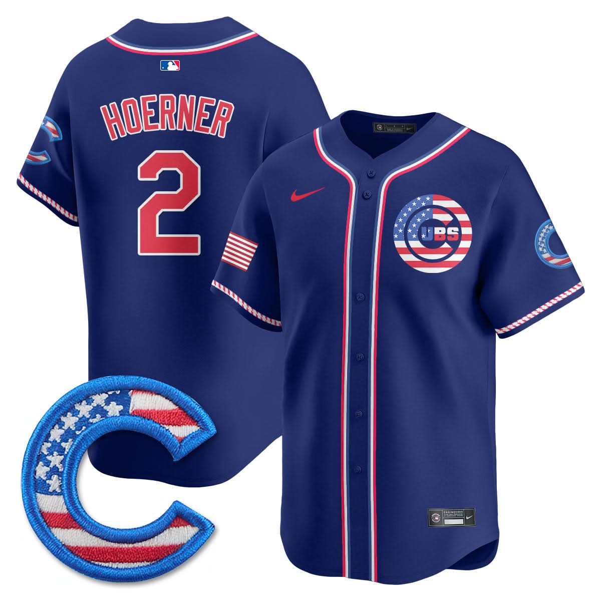 Chicago Cubs 2025 Fourth of July Jersey - All Stitched