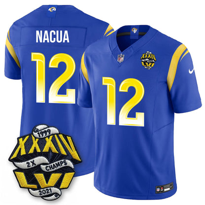 LAR 2-Time Champions Patch Vapor Limited Jersey - All Stitched