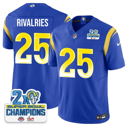 LAR 2-Time Champions Patch Vapor Limited Jersey - All Stitched