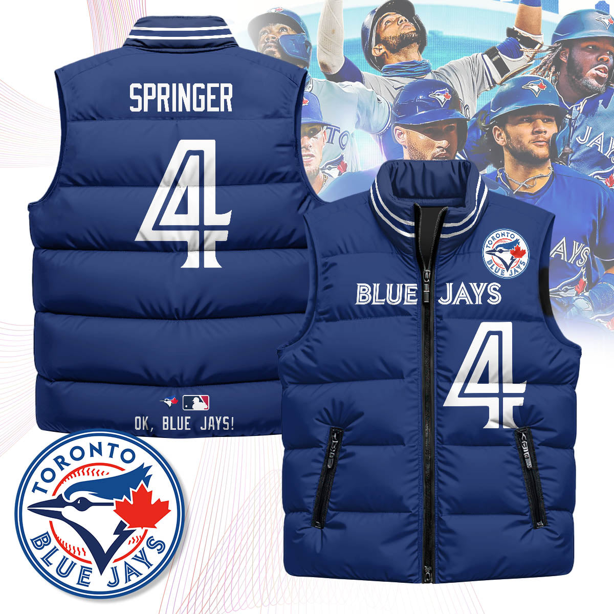 Toronto Blue Jays Unisex Puffer Vest