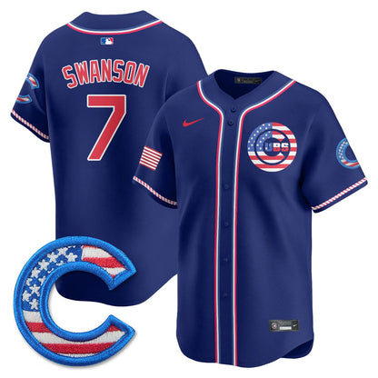 Chicago Cubs 2025 Fourth of July Jersey - All Stitched