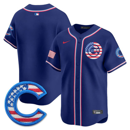 Chicago Cubs 2025 Fourth of July Jersey - All Stitched
