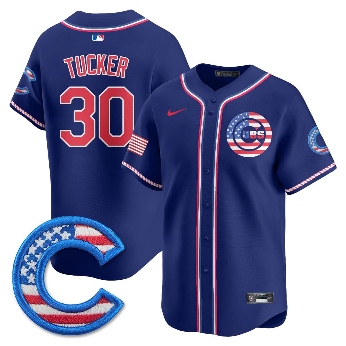 Chicago Cubs 2025 Fourth of July Jersey - All Stitched