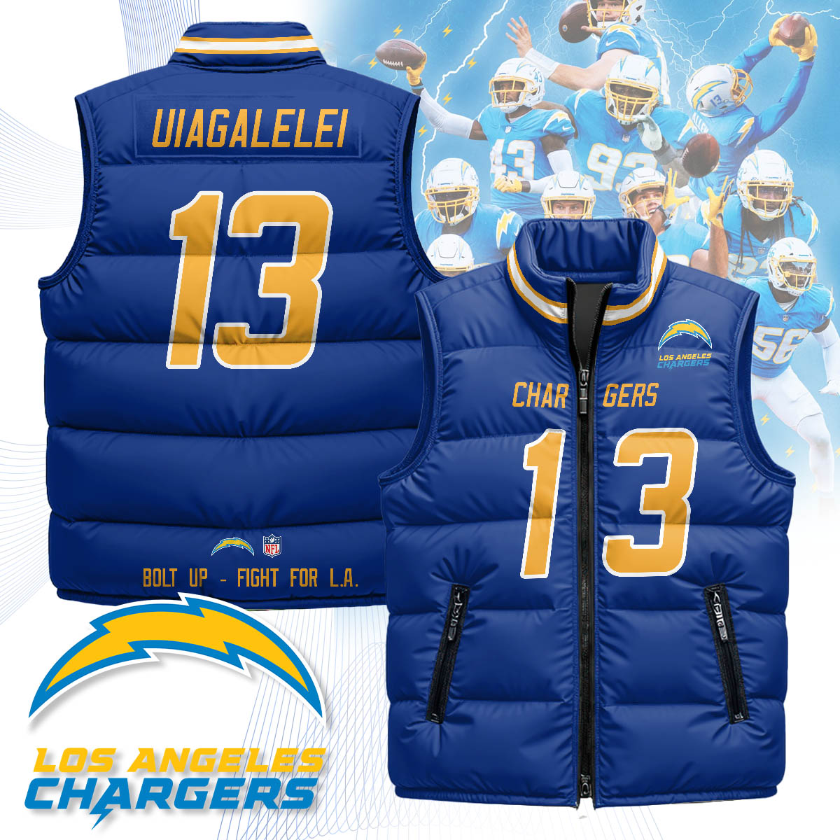 Los Angeles Chargers Unisex Puffer Vest
