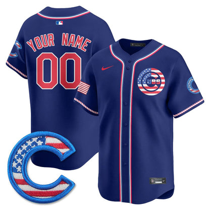 Chicago Cubs 2025 Fourth of July Custom Jersey - All Stitched