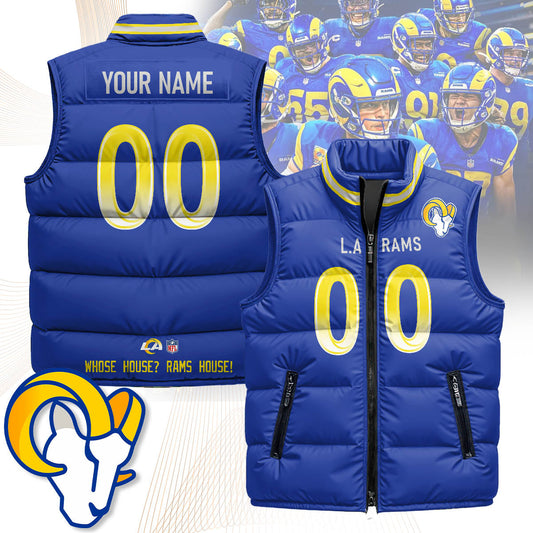 Personalized Los Angeles Rams Unisex Puffer Vest