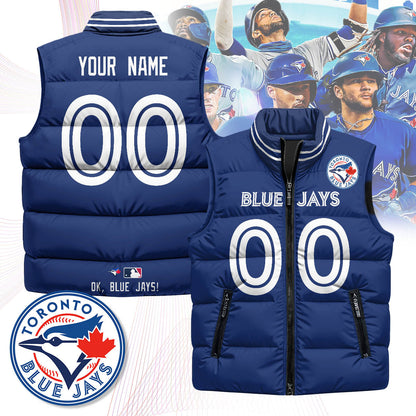 Personalized Toronto Blue Jays Unisex Puffer Vest
