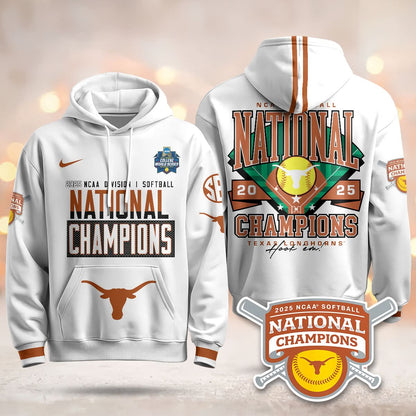 Texas Longhorns Softball 2025 World Series Champions Hoodie - Printed