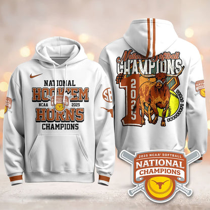 Texas Longhorns Softball 2025 World Series Champions Hoodie - Printed