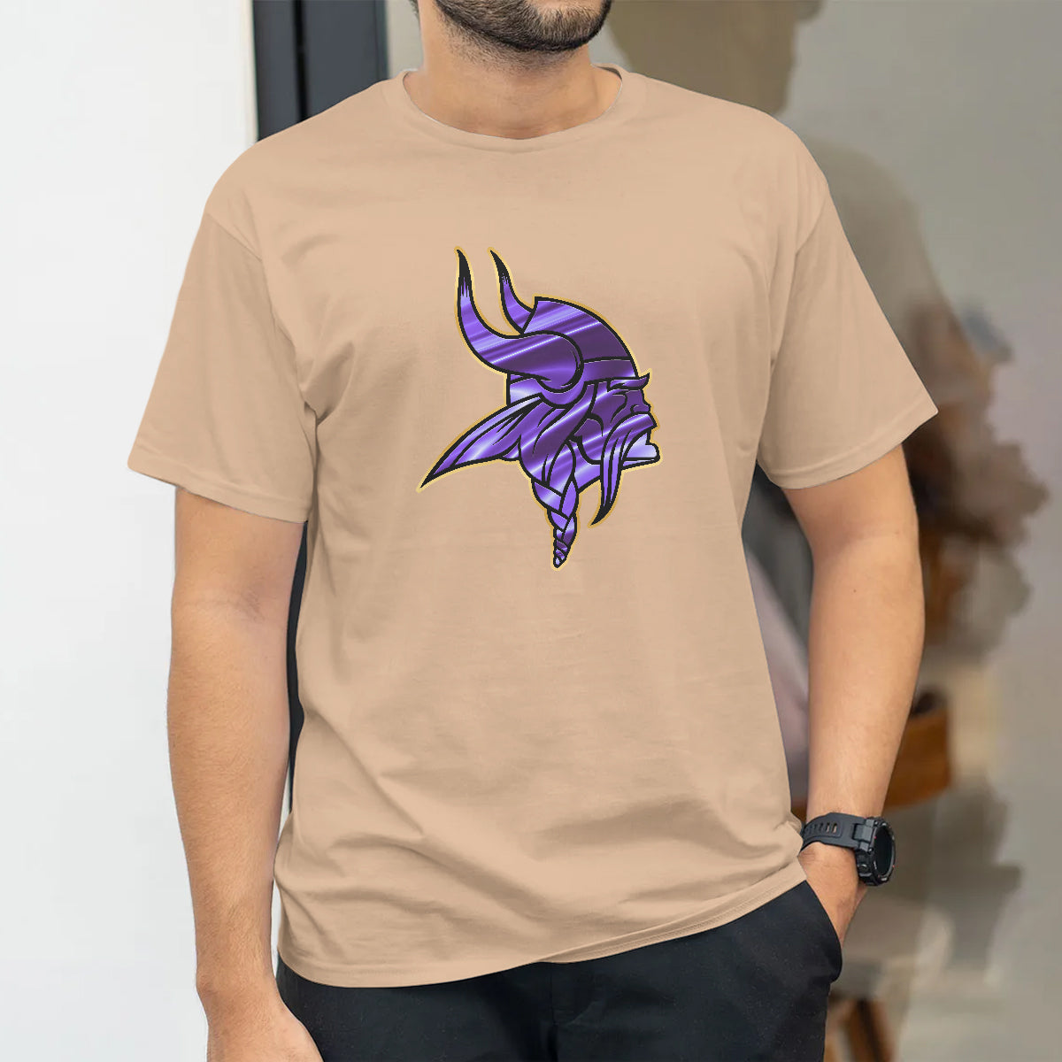 Minnesota Vikings Fangear Gold Edition Two Sides T-Shirt - Printed