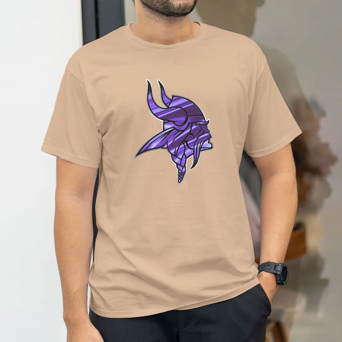 Minnesota Vikings Fangear Silver Edition Two Sides T-Shirt - Printed
