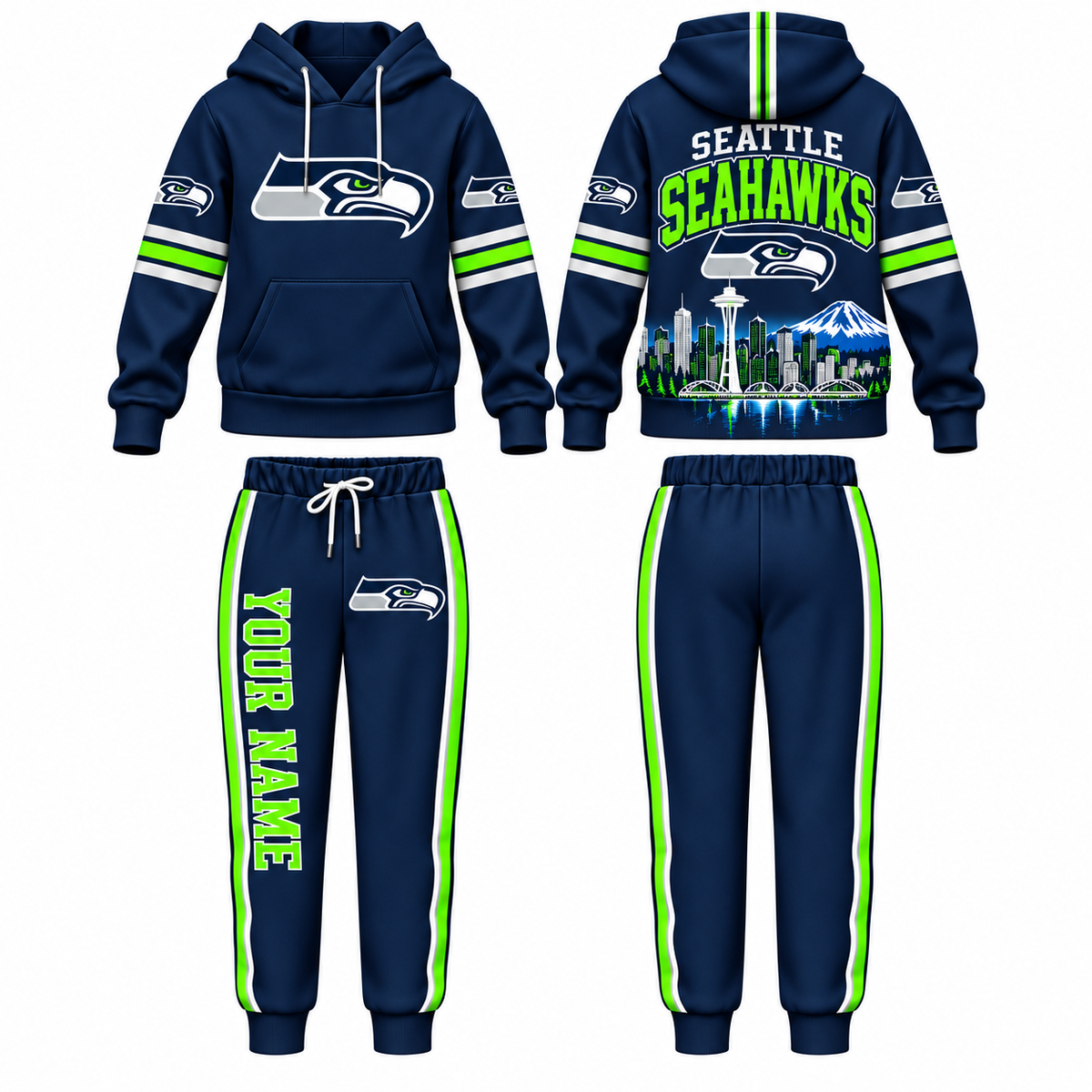 SEA Streetwear Custom Hoodie Pants Set - Printed