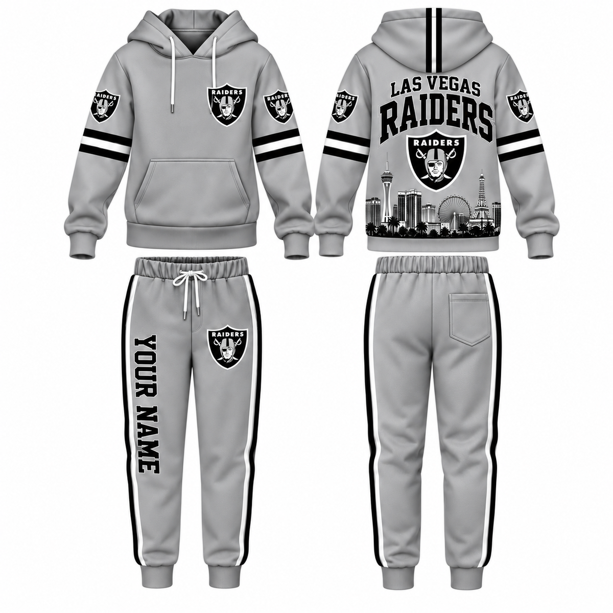 LVR Streetwear Custom Hoodie Pants Set - Printed