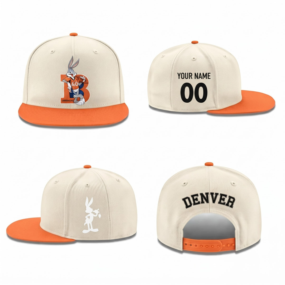 DEN x Bunny Personalized Snapback Cap - Printed